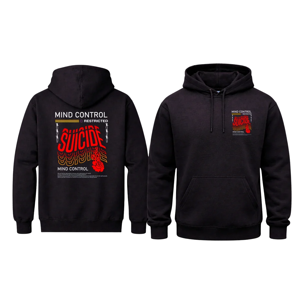 Suicide Front And Back Print Hoodie