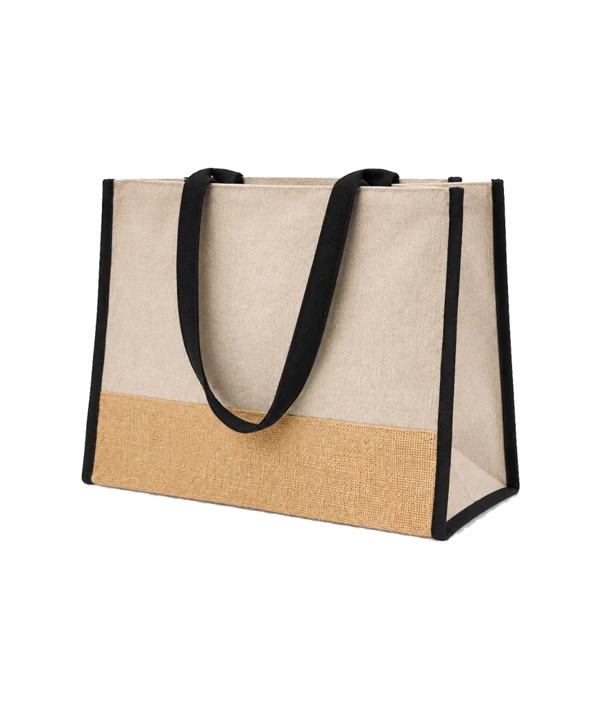 Trimmed Jute Tote Bag | Natural Style with Everyday Functionality