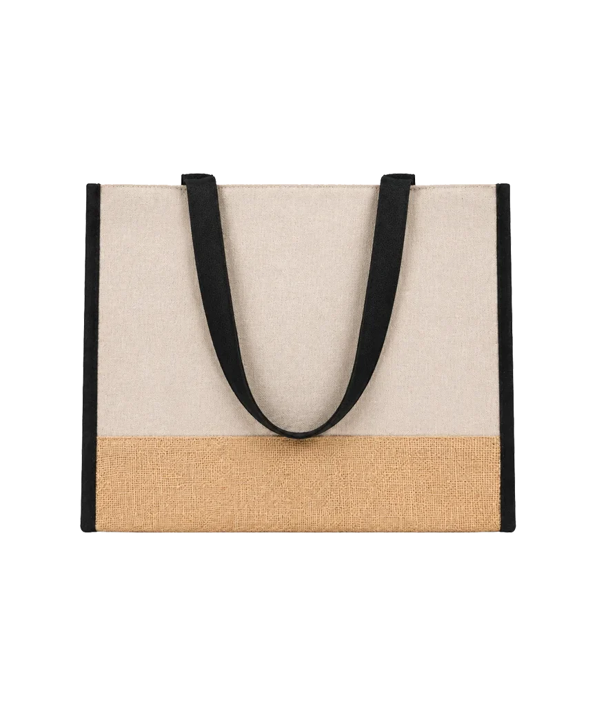 Trimmed Jute Tote Bag | Natural Style with Everyday Functionality