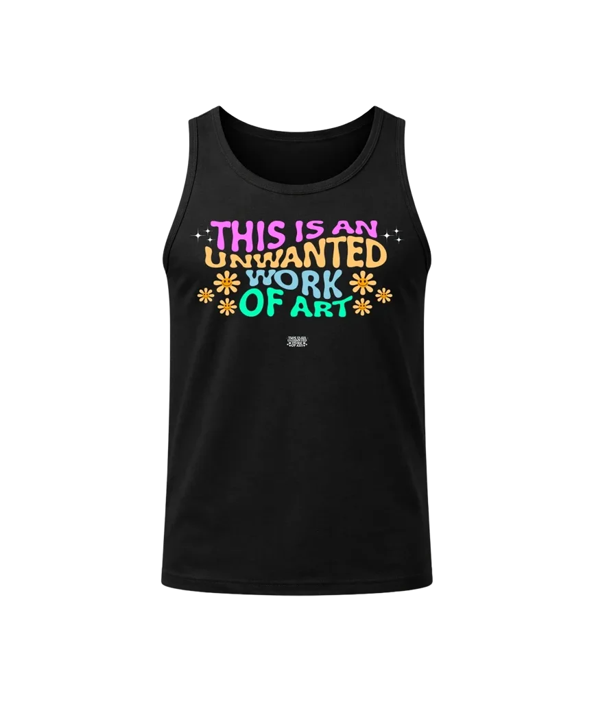 Unwanted Work Of Art Black Tank Top