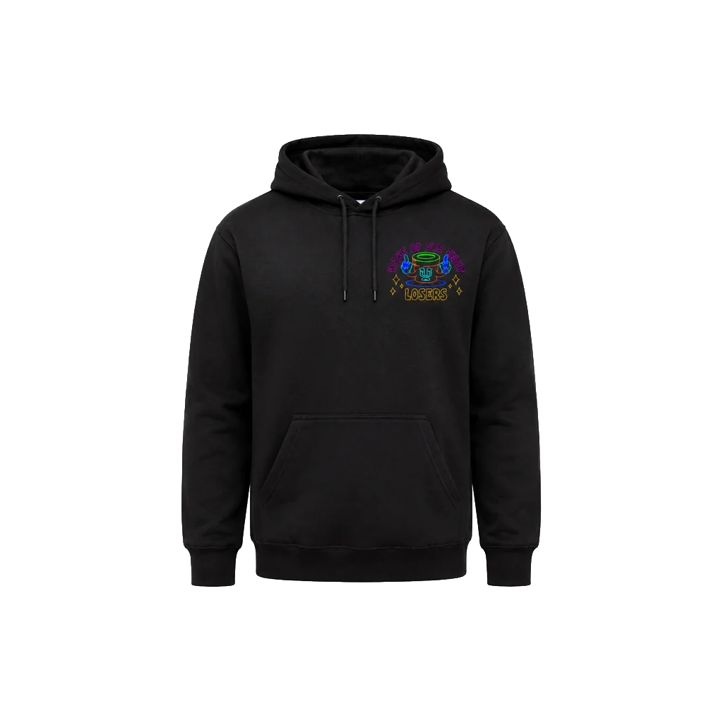 Wake Up Front And Back Print Hoodie