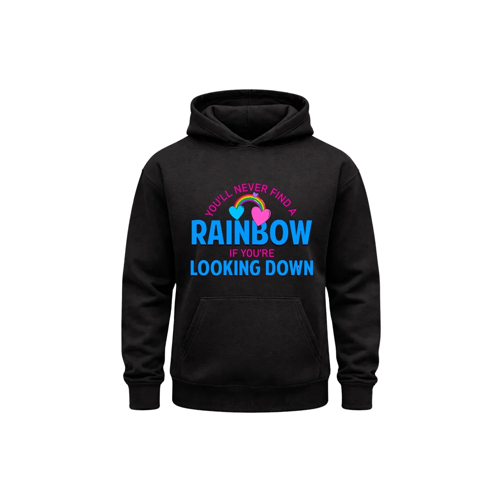 You’ll Never Find A Rainbow Black Hoodie