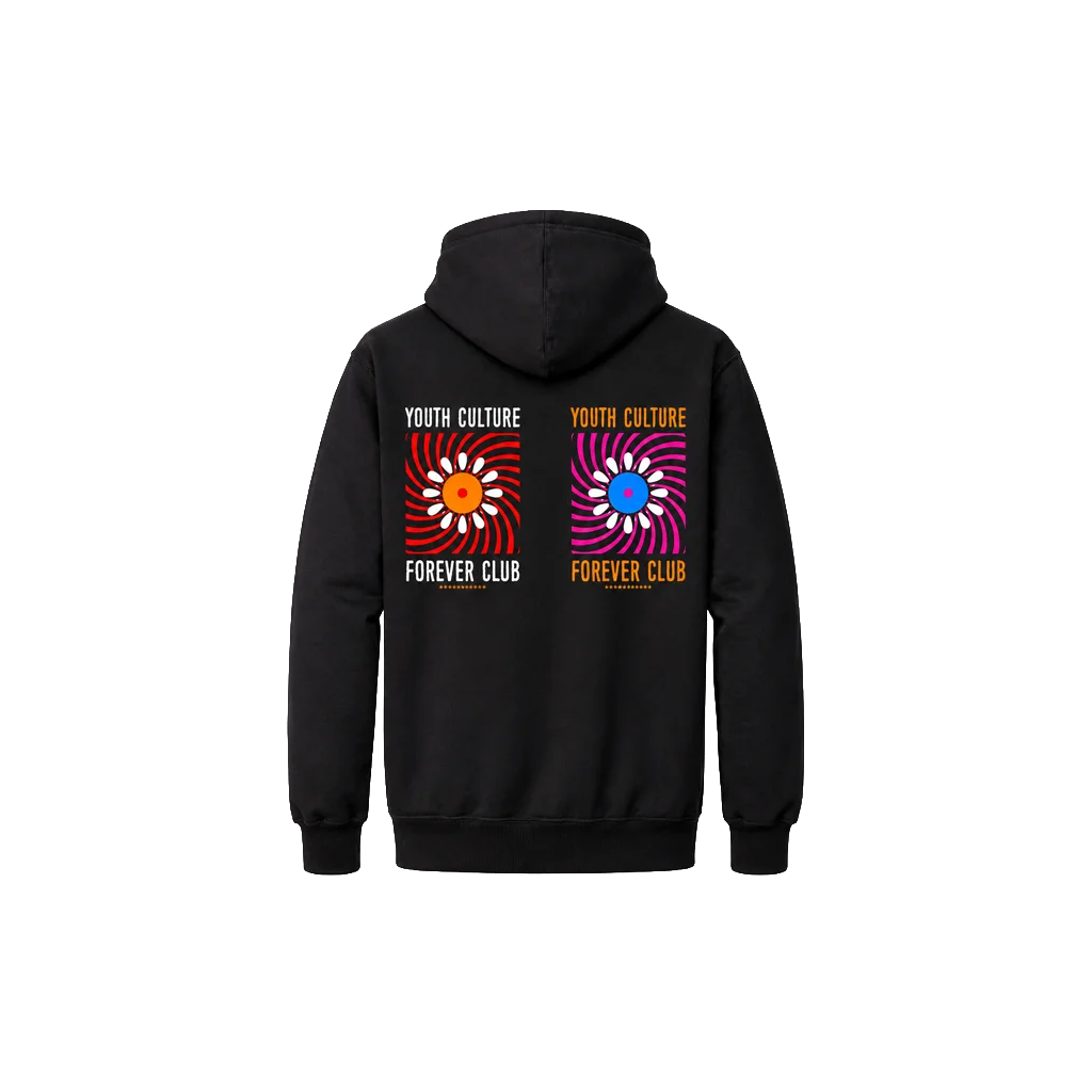 Dual-Print Rainbow Letter Hoodie