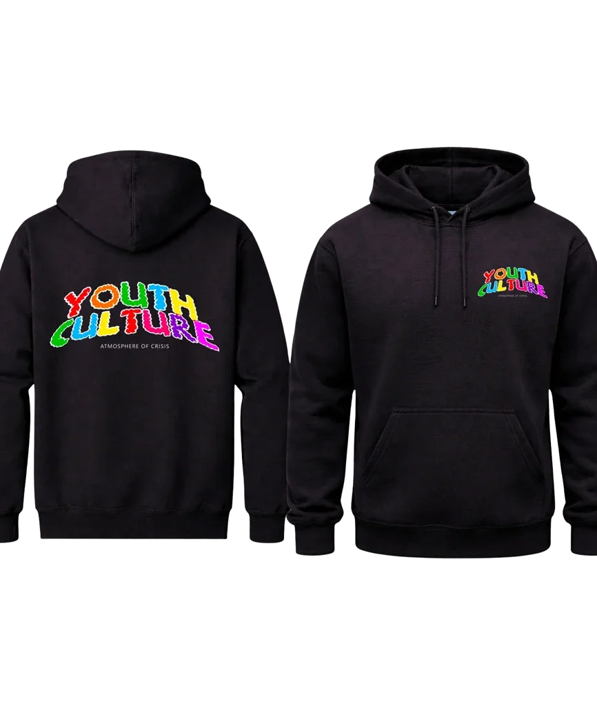 Youth Culture Front And Back Print Hoodie