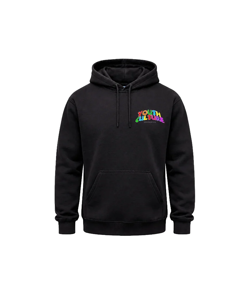 Youth Culture Front And Back Print Hoodie