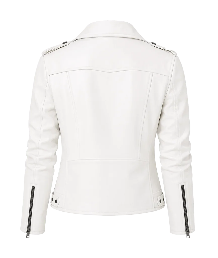 Predator Badlands 2025 Elle Fanning White Biker Jacket