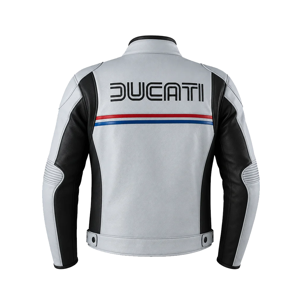 2026-MotoGP-Ducati-Motorcycles-100th-Anniversary-Multistrada-V4-RS-100-Biker-Leather-Jacket - Image 2
