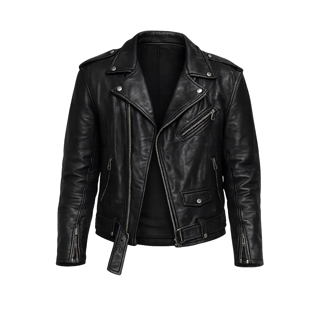 Brave the Dark 2025 Nicholas Hamilton Black Leather Biker Jacket