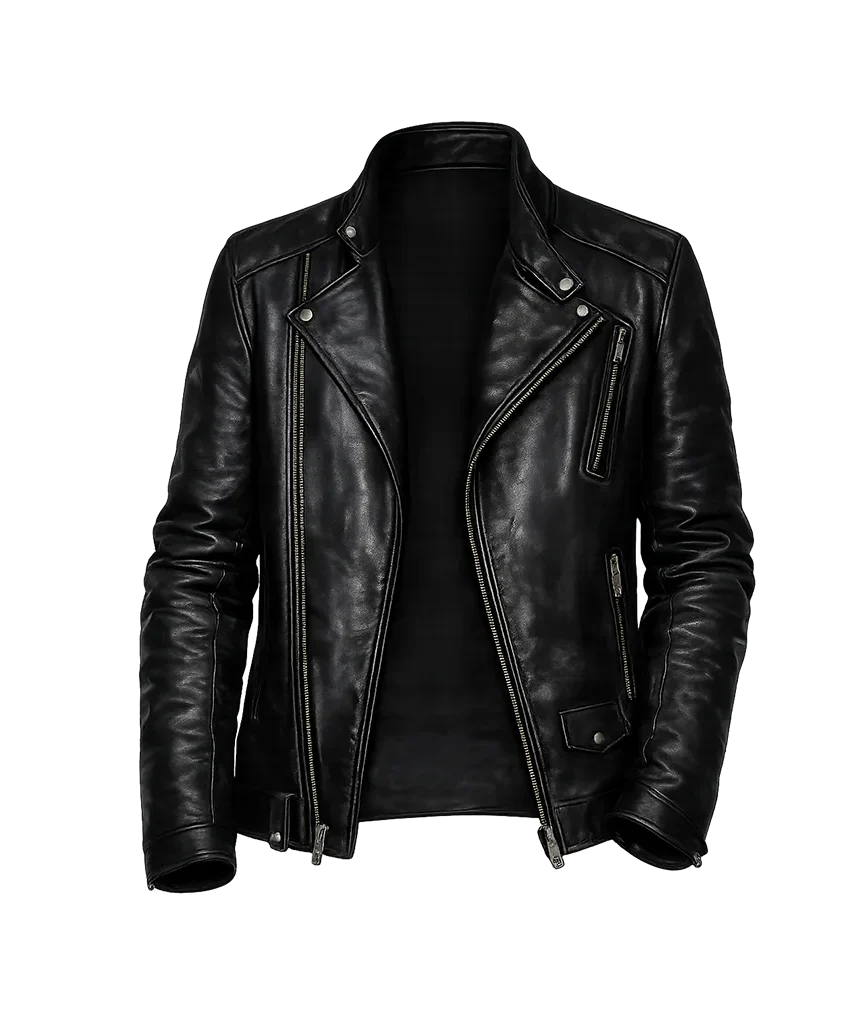 Cobra Kai Jacob Bertrand Black Leather Jacket