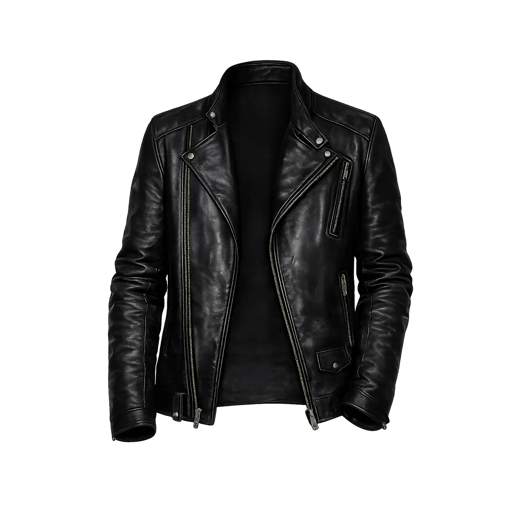 Cobra Kai Jacob Bertrand Black Leather Jacket