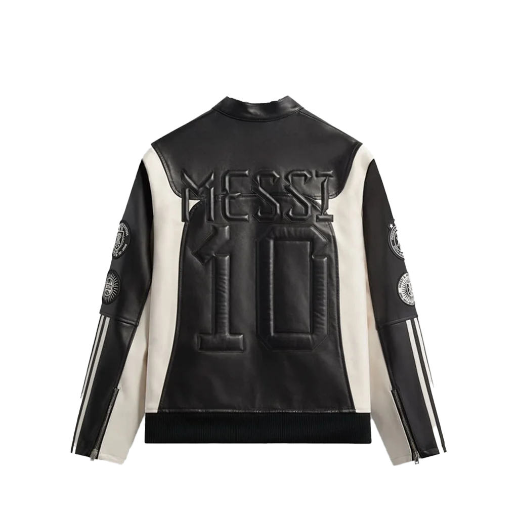 Messi-Argentina-20th-Anniversary-Leather-Biker-Jacket - Image 2