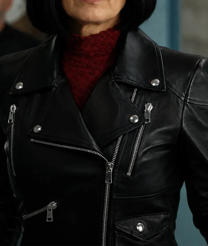 FUBAR S02 Carrie Anne Moss Black Leather Jacket