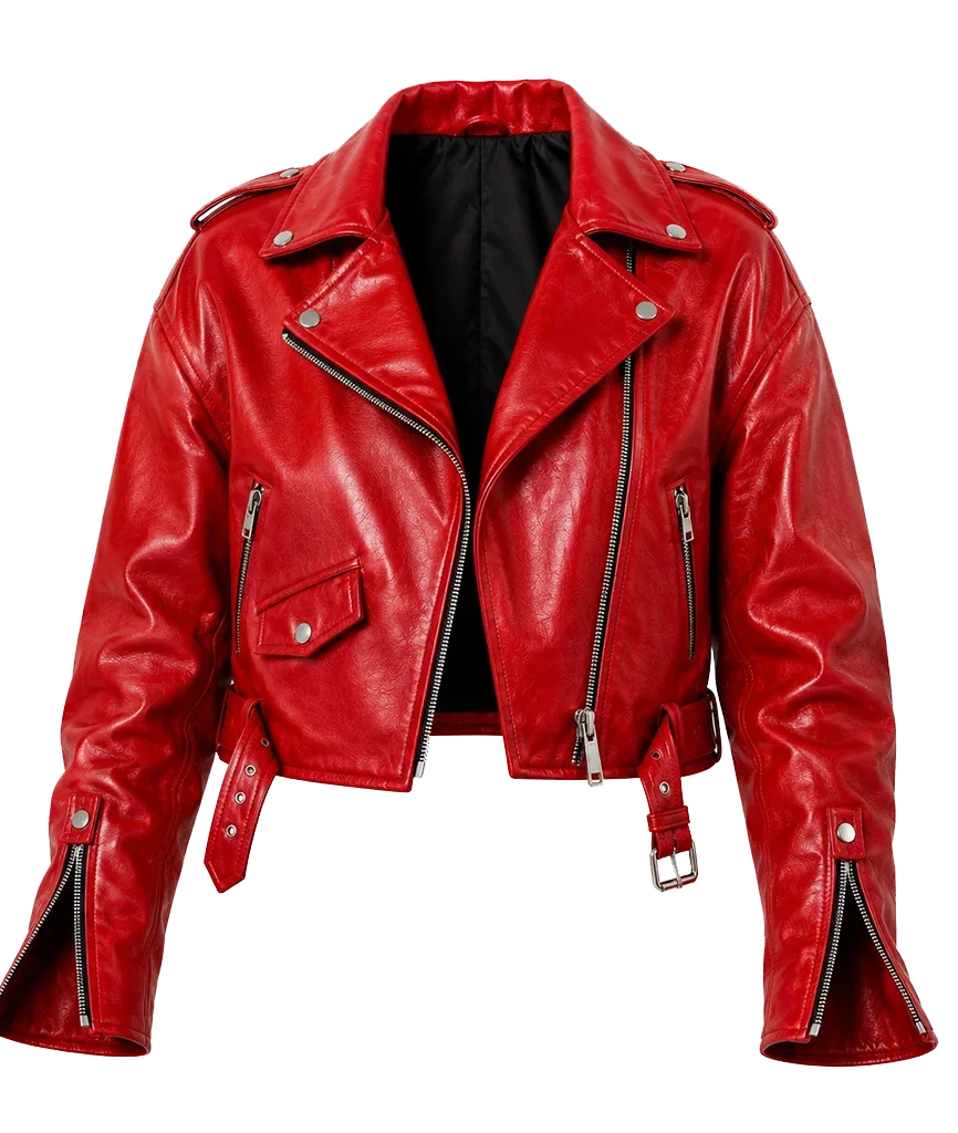 Intuit Dome California 2025 Alana Springsteen Red Biker Jacket