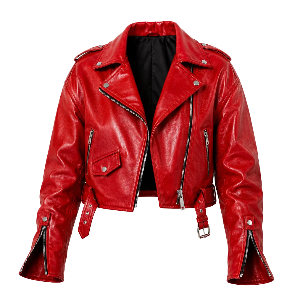 Intuit Dome California 2025 Alana Springsteen Red Biker Jacket