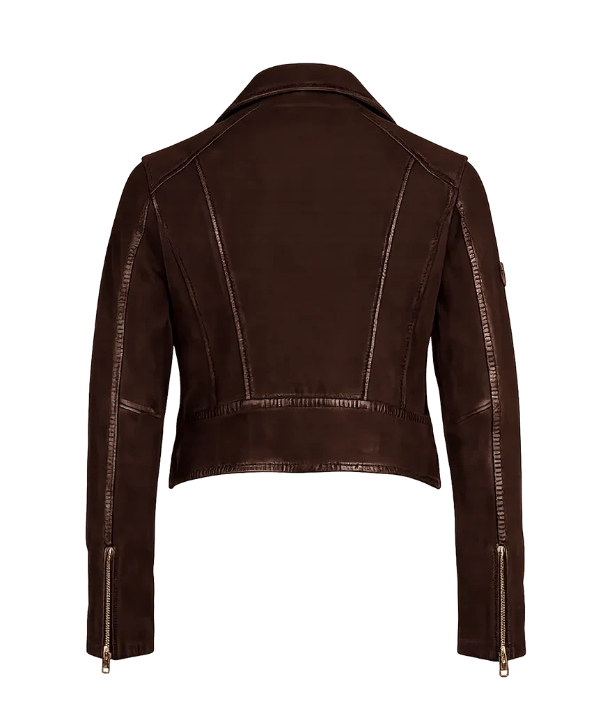 Rodeo Western Cowgirl Biker Leather Jacket