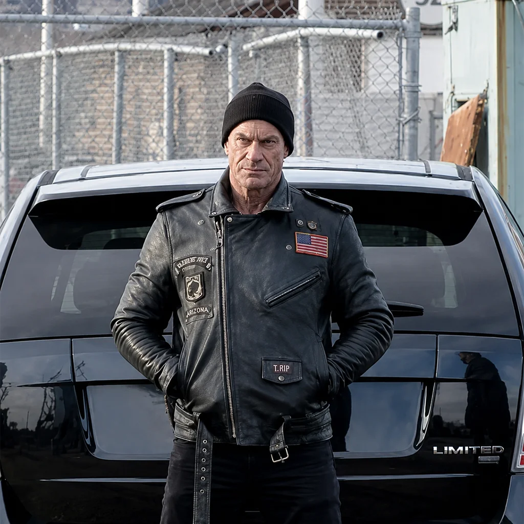 Law and Order Organized Crime Christopher Meloni Biker Jacket - Image 2