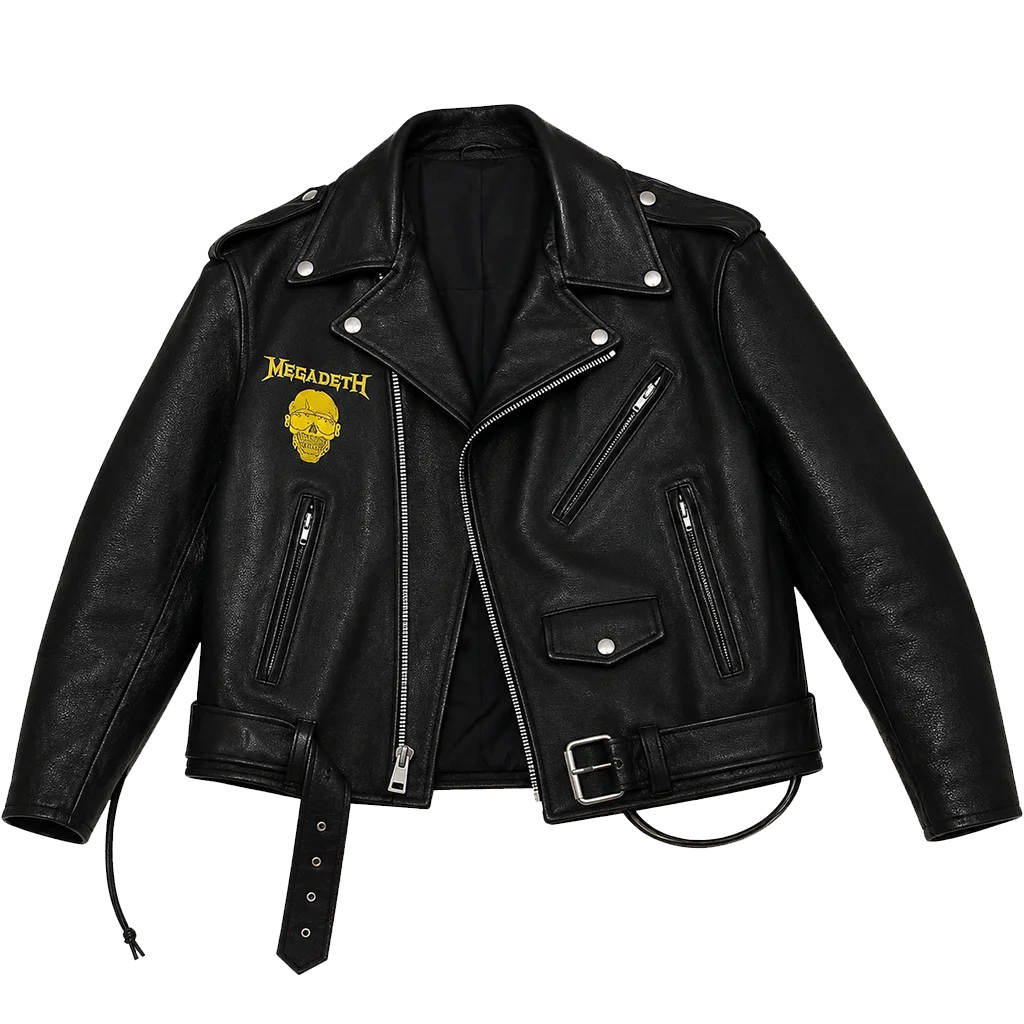 Megadeth-Band-Black-Leather-Biker-Jacket