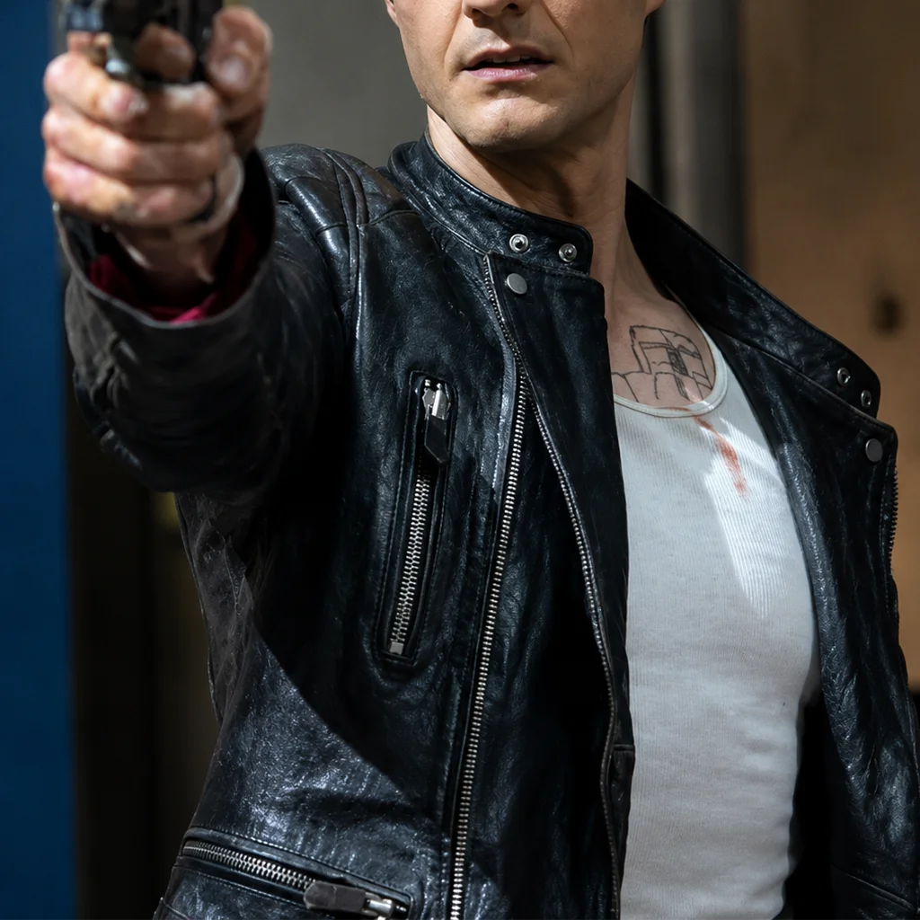 Novocaine 2025 Jack Quaid Black Leather Jacket - Image 2