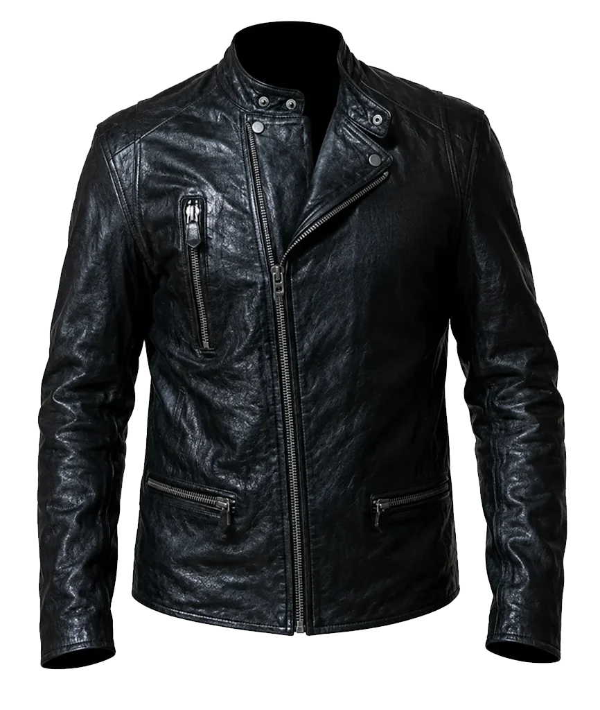 Novocaine 2025 Jack Quaid Black Leather Jacket
