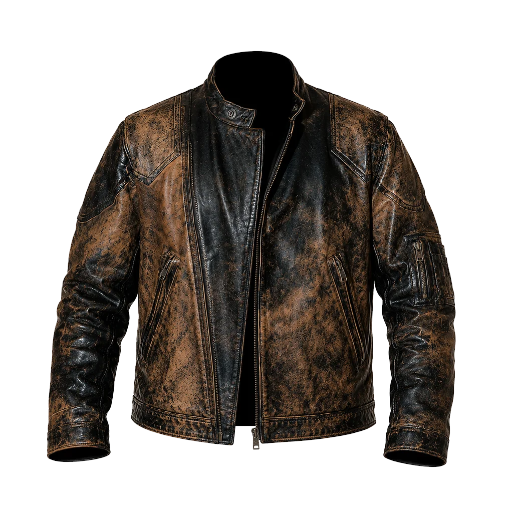 Polo Ralph Lauren 10th Anniversary Celebration Tiara Andini Crackled Leather Jacket