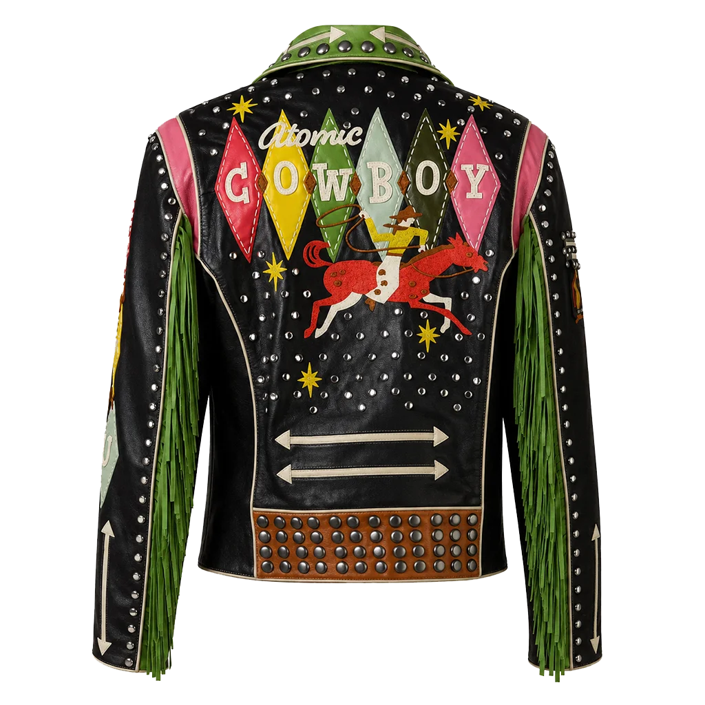 Rodeo Atomic Ranch Black Biker Jacket - Image 2