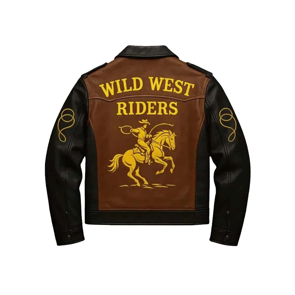 Rodeo-Wild-West-Riders-Western-Biker-Jacket - Image 2