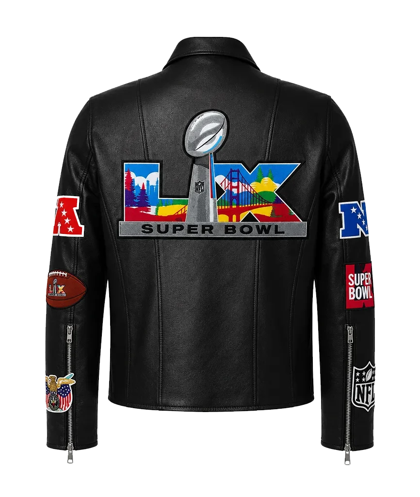 Super-Bowl-2026-Black-Leather-Motocross-Jacket