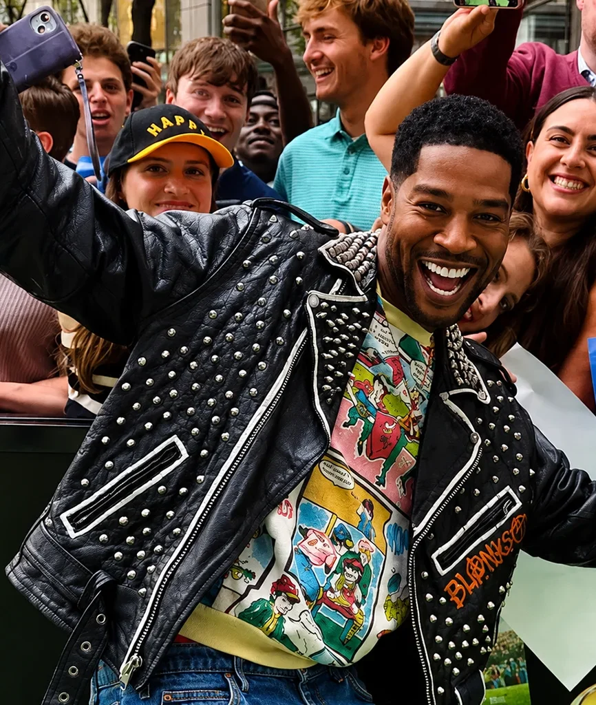 Happy-Gilmore-2-Kid-Cudi-Black-Studded-Biker-Jacket