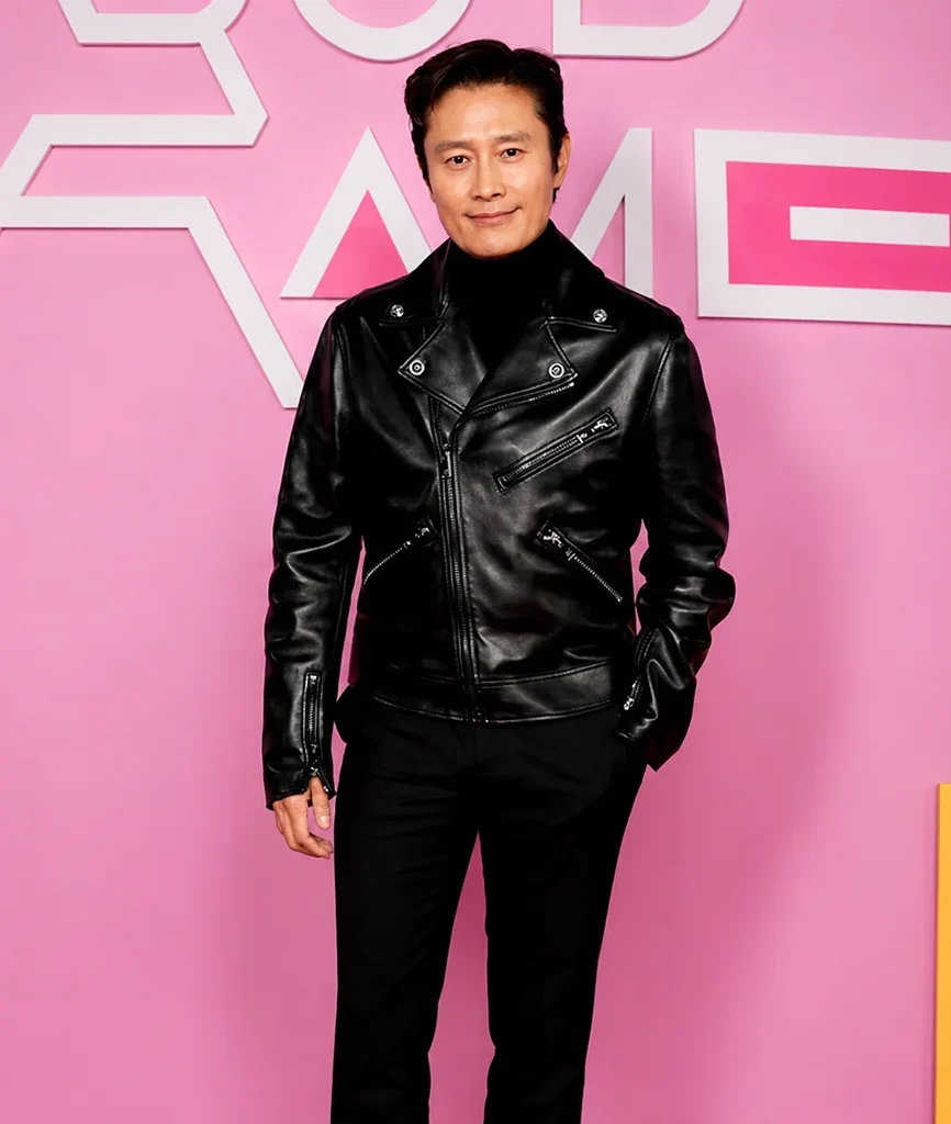 Squid Game Lee Byung Hun Black Leather Jacket