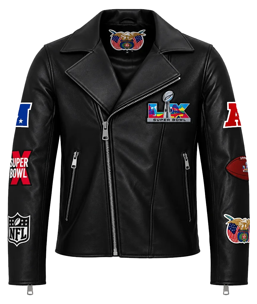 Super-Bowl-2026-Black-Leather-Motocross-Jacket