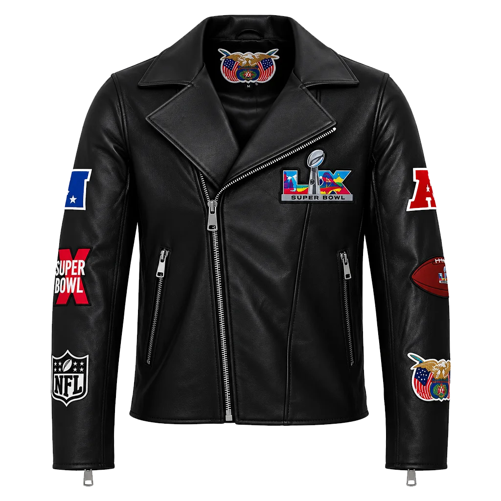 Super-Bowl-2026-Black-Leather-Motocross-Jacket