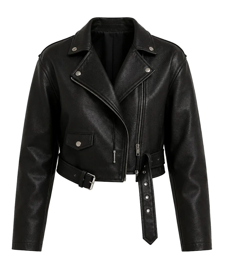 Sweetness 2025 Amanda Brugel Black Leather Jacket
