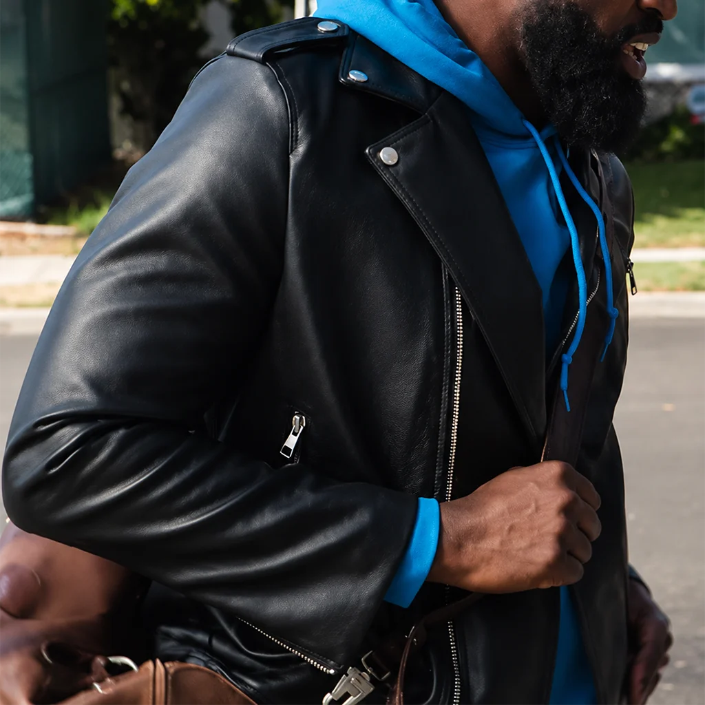 Unexpected-Christmas-2025-Michael-Black-Biker-Jacket - Image 2