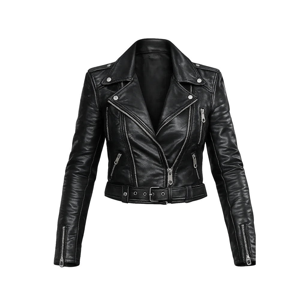 WWE Liv Morgan Black Biker Leather Jacket