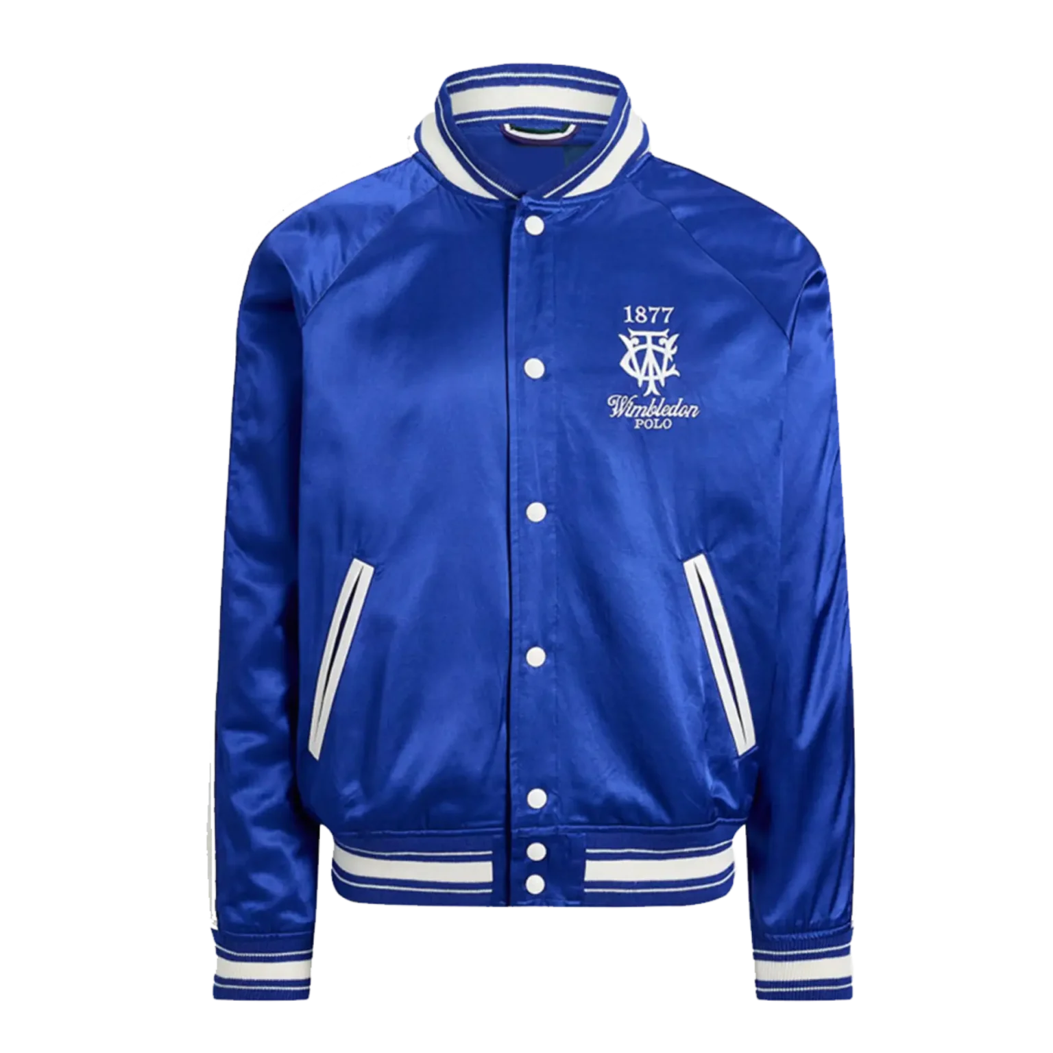 Polo Ralph Lauren Wimbledon Satin Blue Baseball Jacket