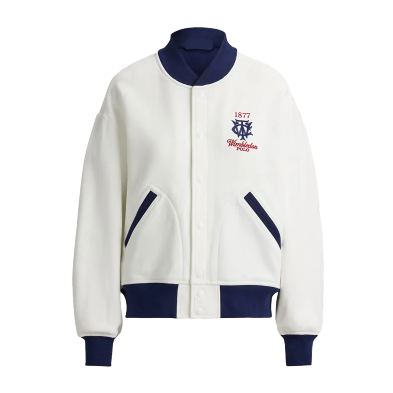 Polo Ralph Lauren x Wimbledon White Varsity Bomber Jacket