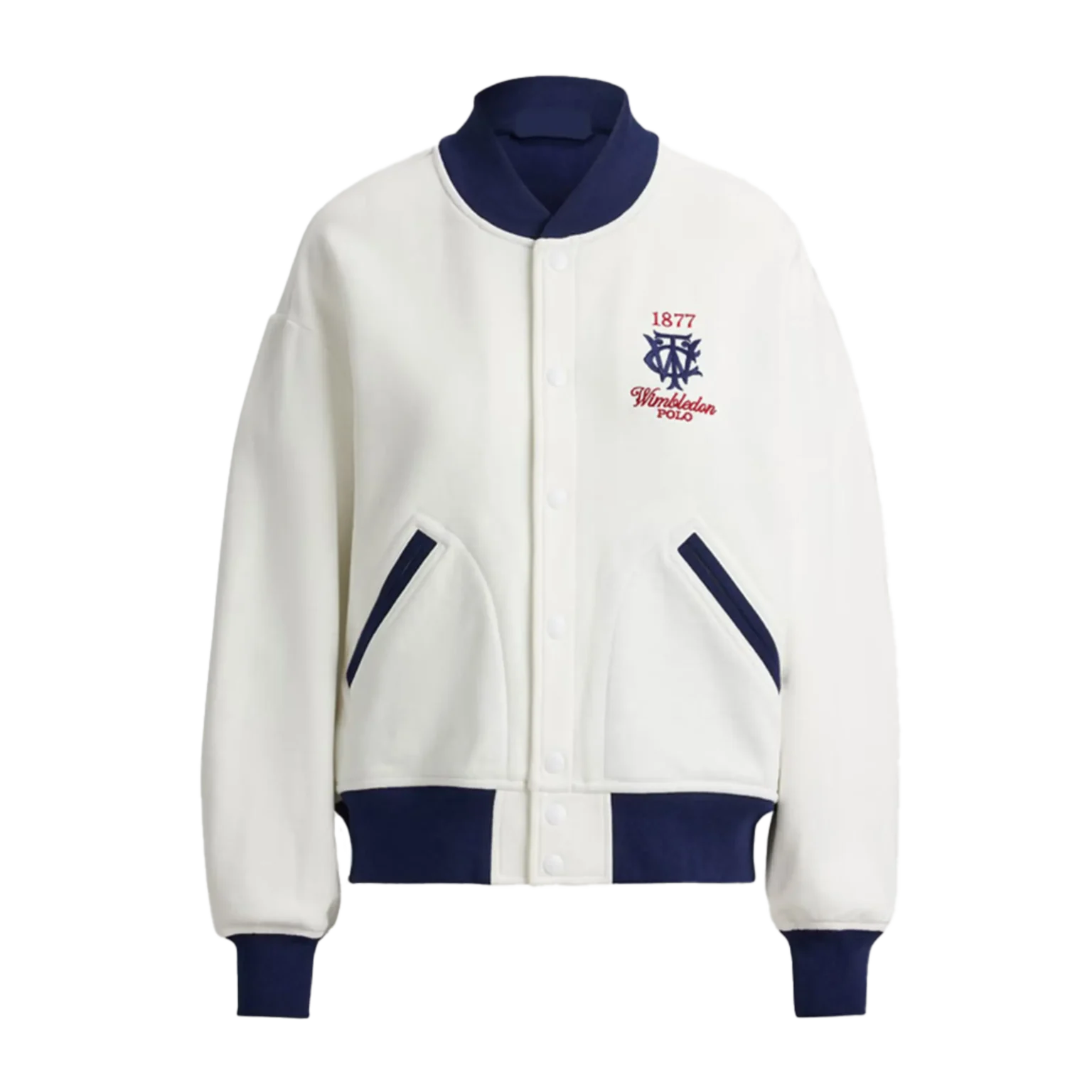 Polo Ralph Lauren x Wimbledon White Varsity Bomber Jacket