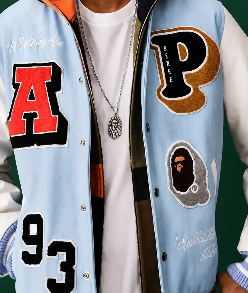 A Bathing Ape BAPE 1993 Ape Head Classic Varsity Jacket