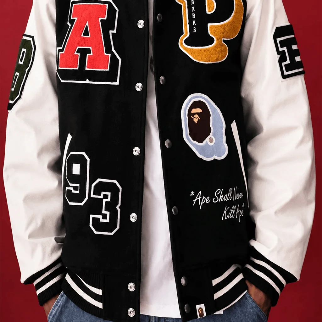 A Bathing Ape BAPE 1993 Ape Head Classic Varsity Jacket