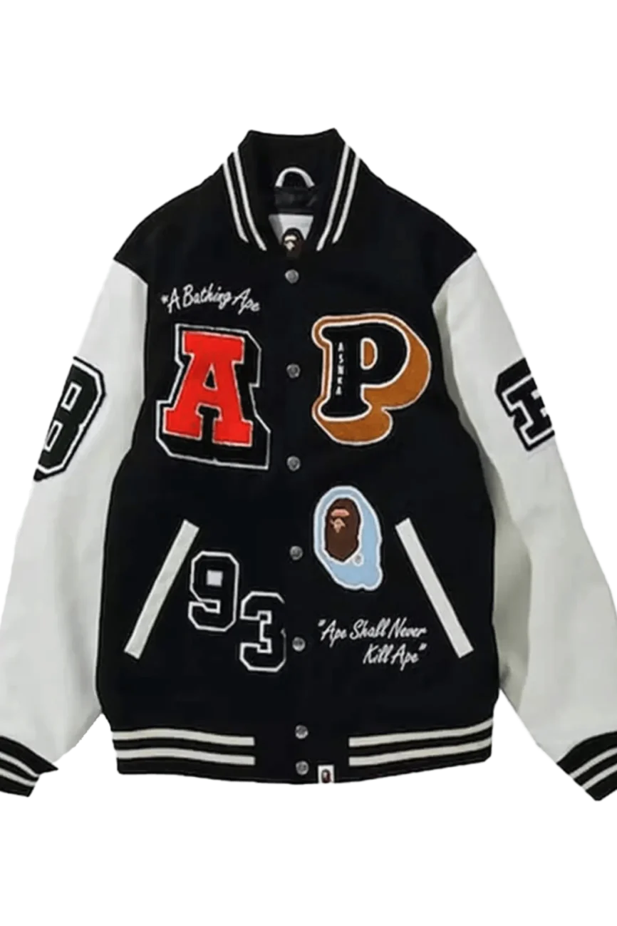 A Bathing Ape BAPE 1993 Ape Head Classic Varsity Jacket