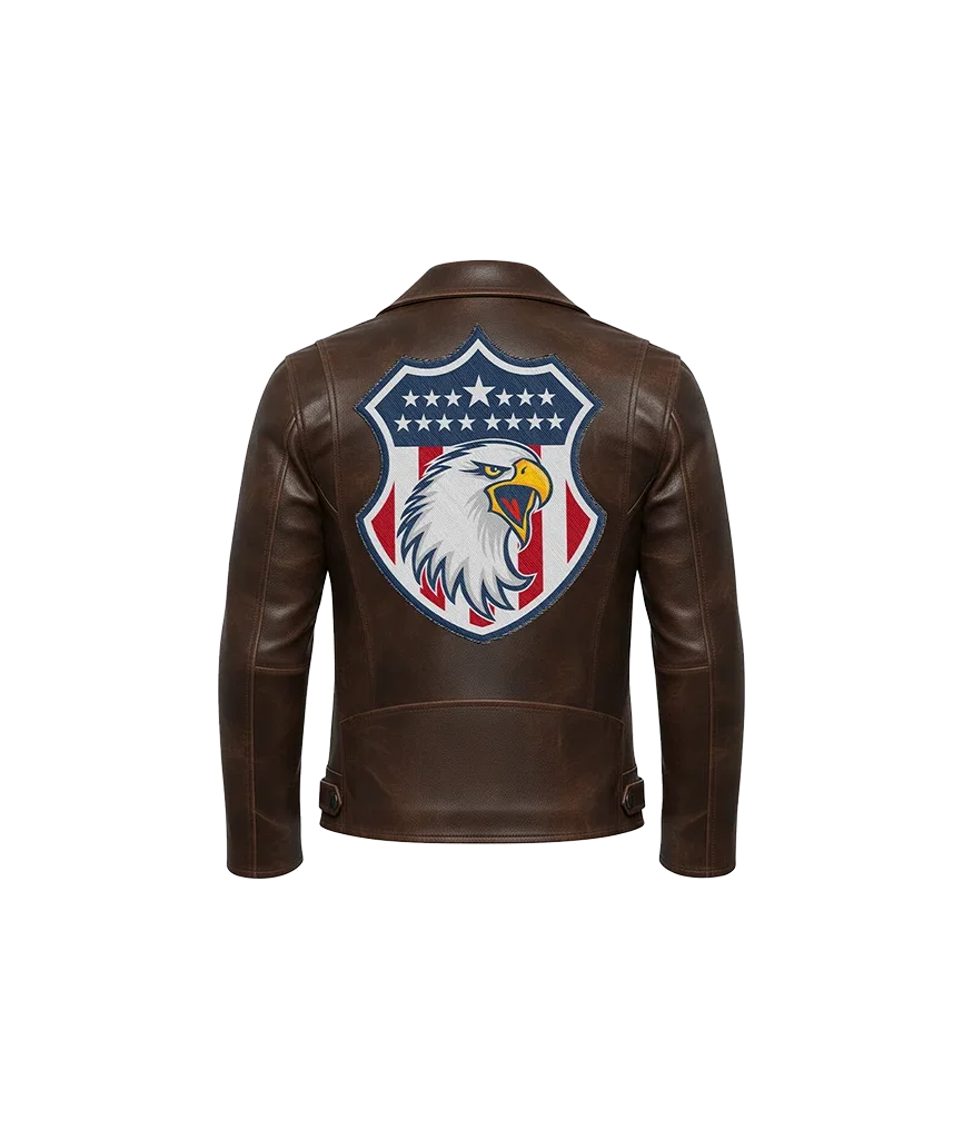 American Eagle Stars & Stripes Shield Leather Jacket