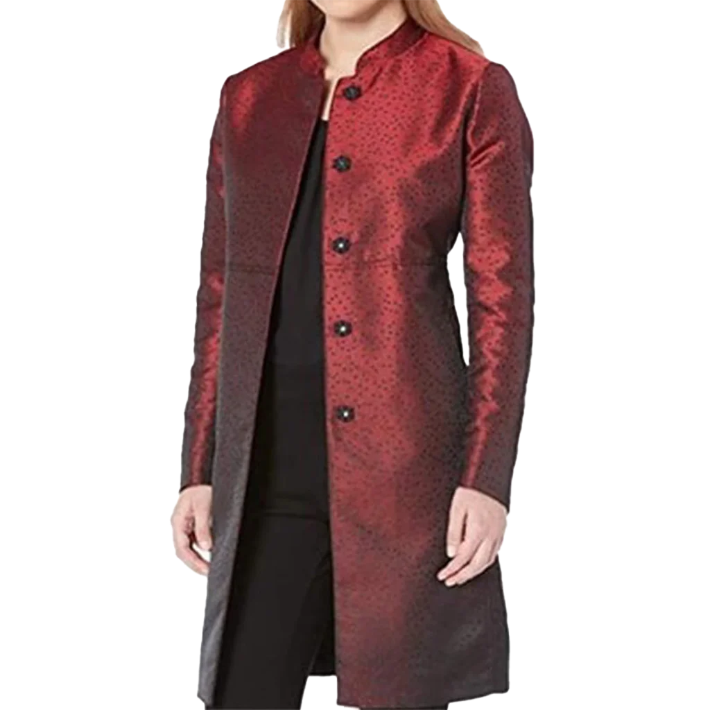 Anne Klein Women’s Metallic Red Topper Jacket