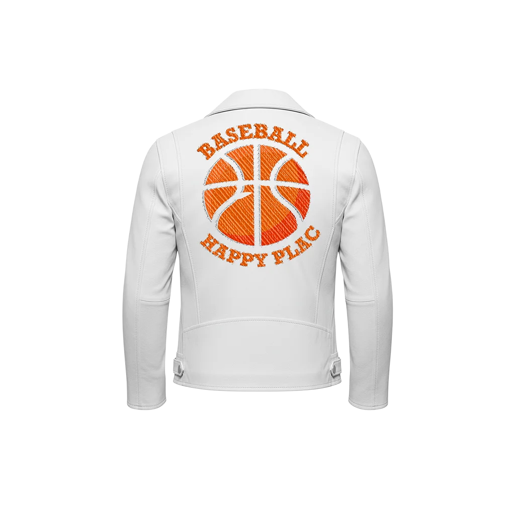 Baseball Happy Plac Ironic Basketball Leather Jacket