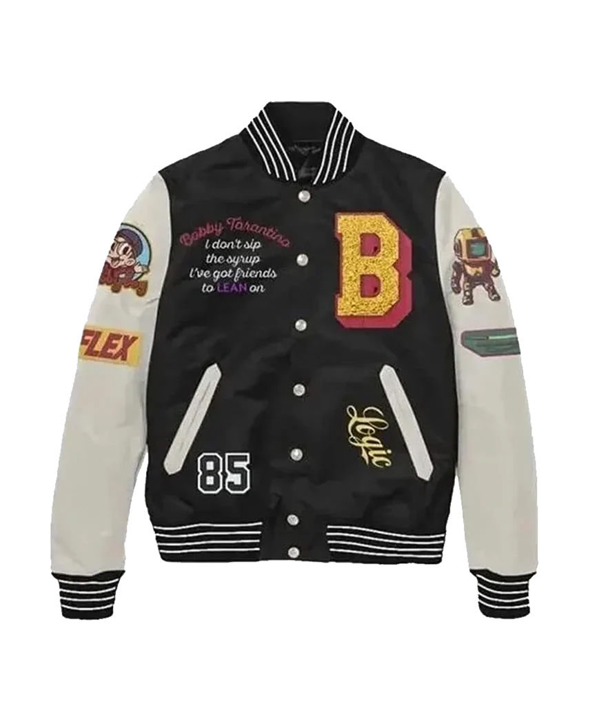 Bobby Tarantino Logic Black Patchwork Varsity Jacket