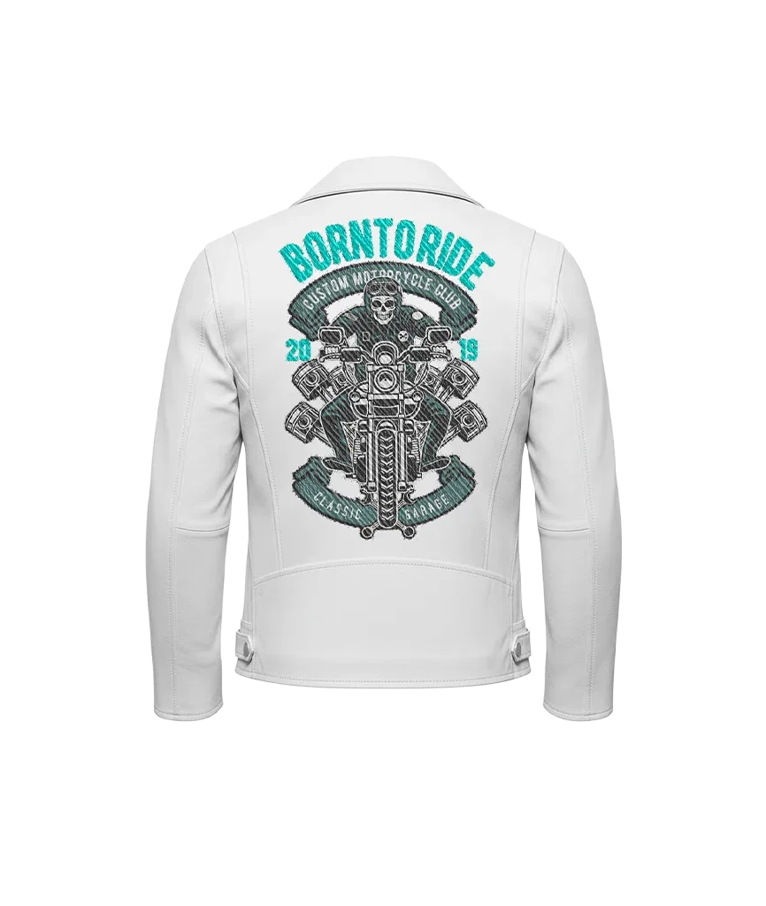 Born To Ride Custom Motorcycle Club Leather Jacket