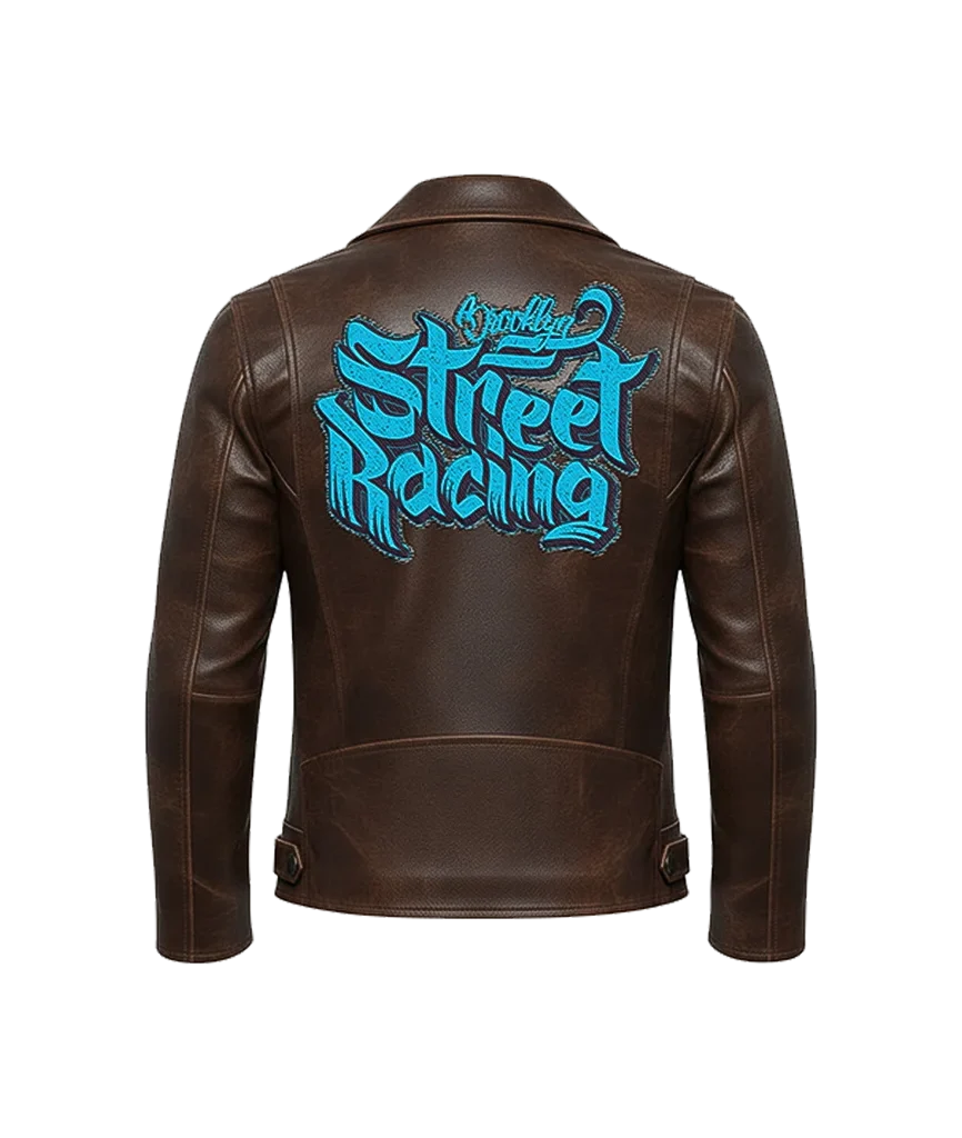 “Brooklyn Street Racing” Leather Moto Jacket