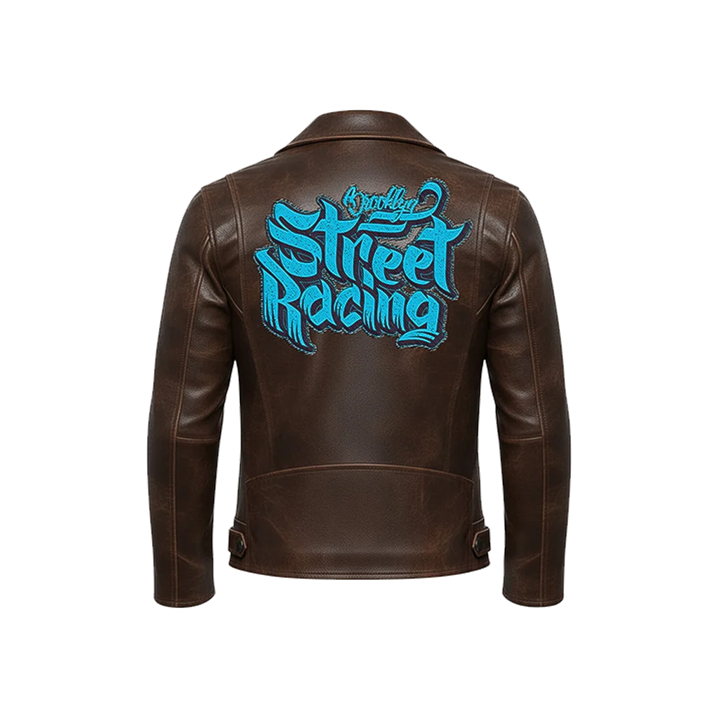 “Brooklyn Street Racing” Leather Moto Jacket