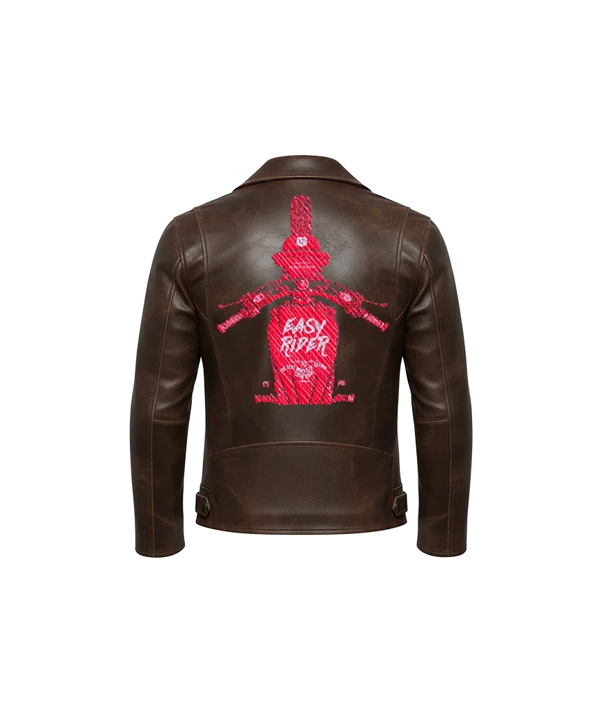 Easy Rider Red Chopper Leather Jacket
