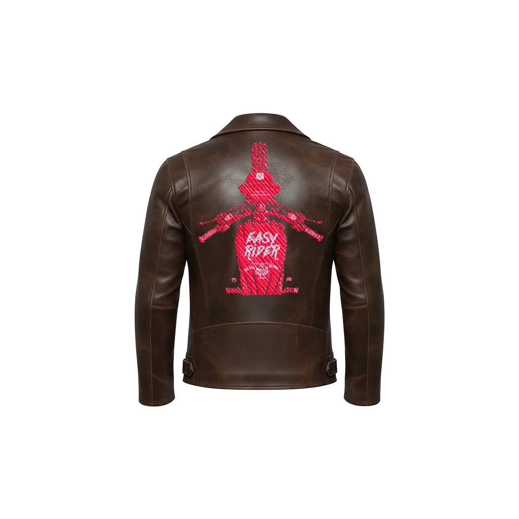 Easy Rider Red Chopper Leather Jacket