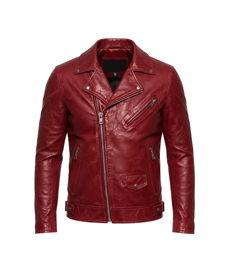 “Merry Christmas Everyone” Santa Hat Leather Jacket